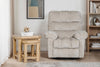 Latte Textured Fabric Glider Swivel Recliner Chair