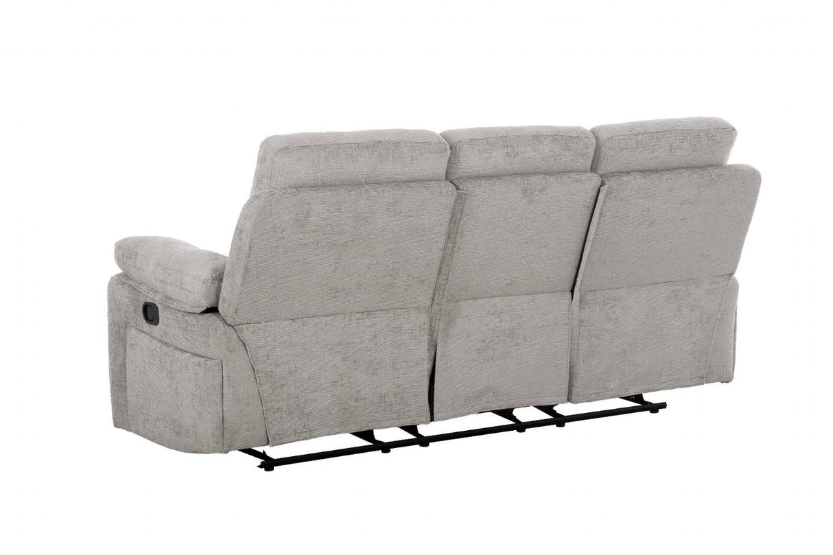 Wilbur 3 Seater Manual Recliner Grey