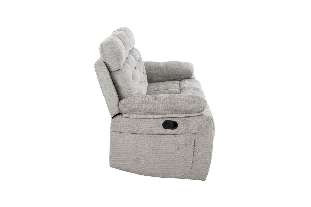 Wilbur 3 Seater Manual Recliner Grey