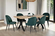 Natural Oak Large Dining Table Cross Metal Legs 180cm