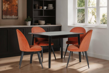 Black Wood Small Rectangular Dining Table 120cm