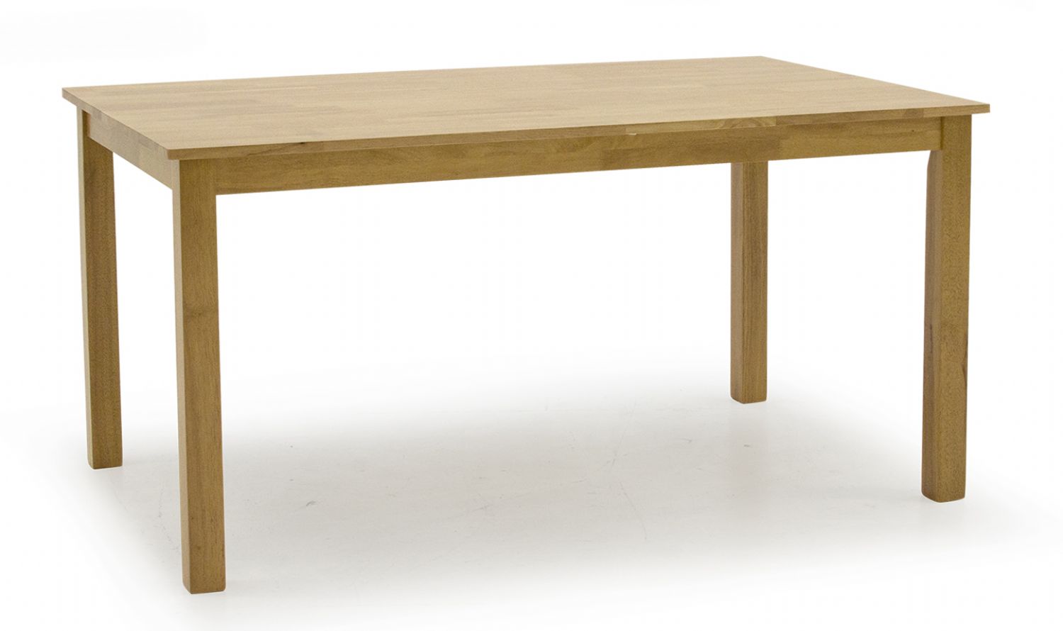 Natural Solid Rubberwood 120cm Rectangular Dining Table