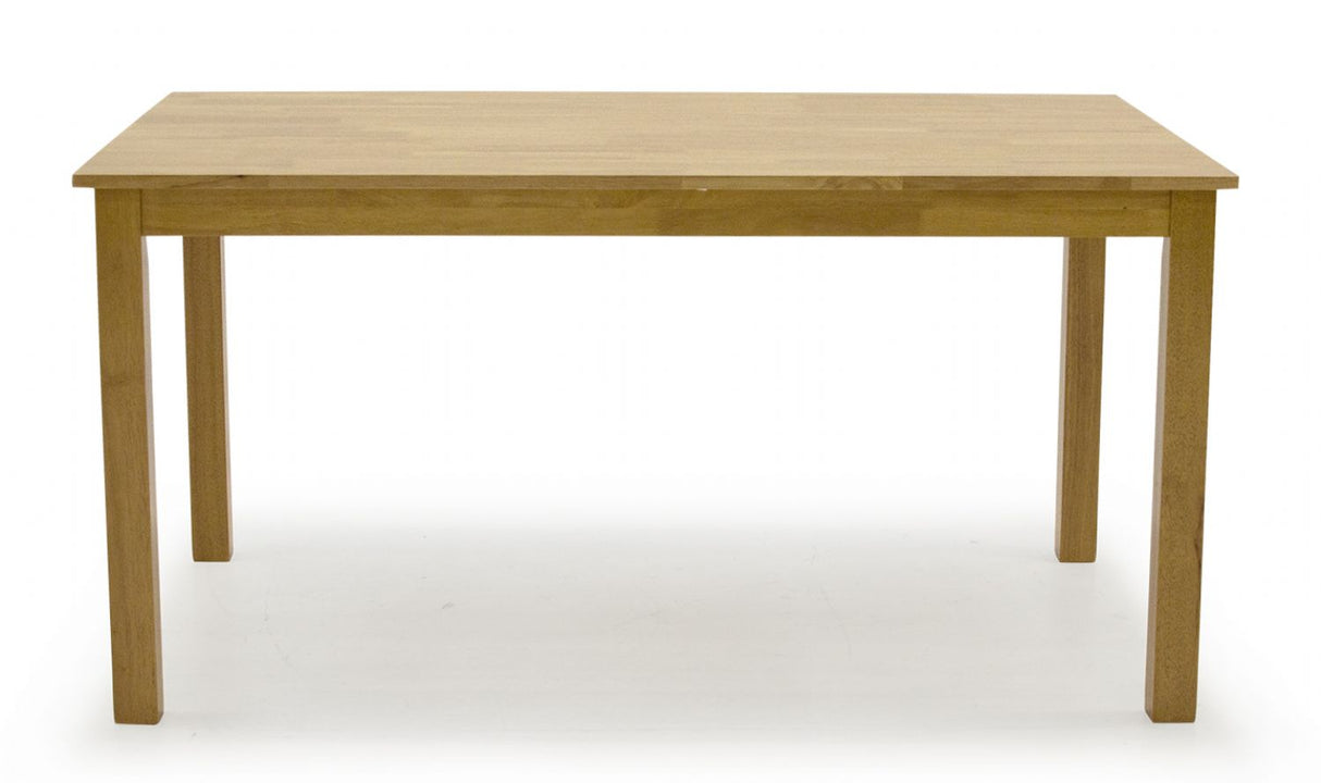 Natural Solid Rubberwood 120cm Rectangular Dining Table