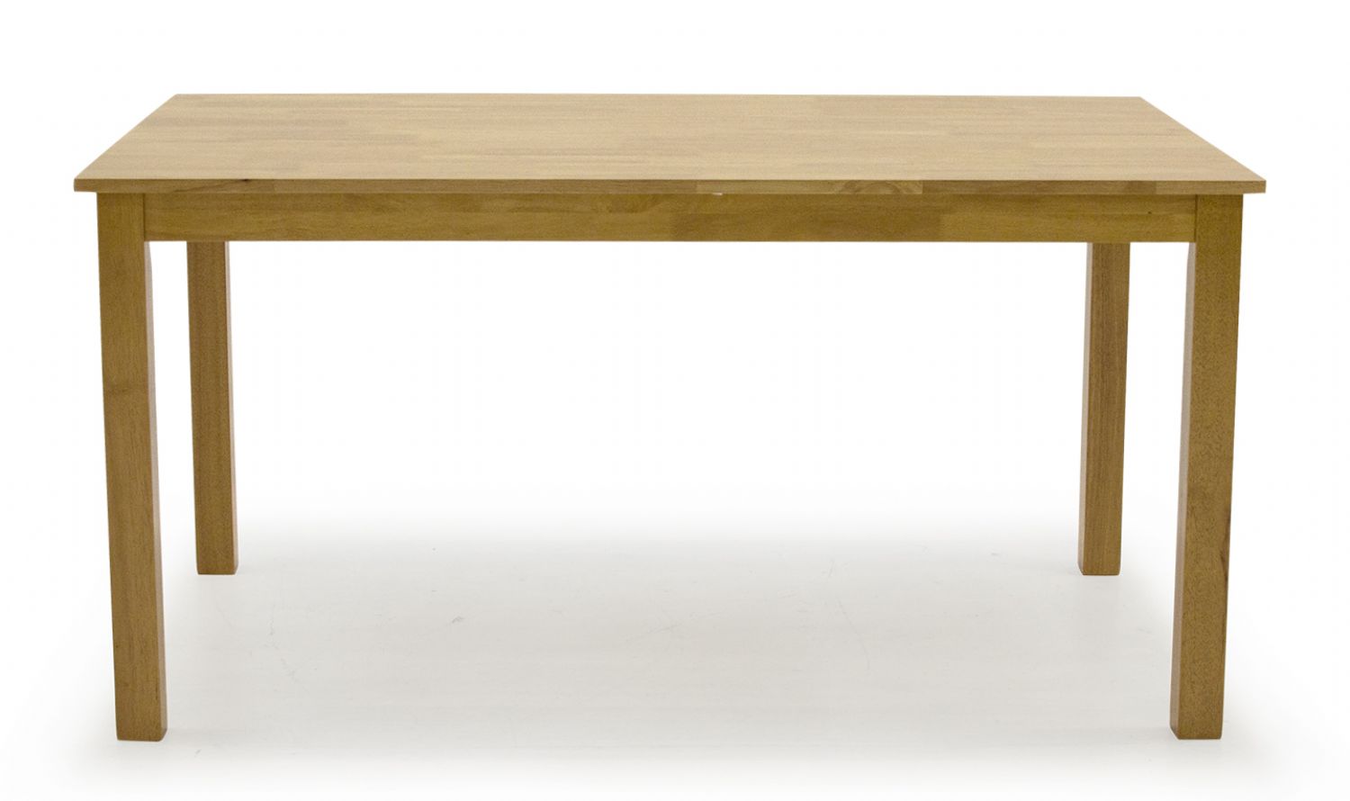 Natural Solid Rubberwood 120cm Rectangular Dining Table