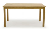 Natural Solid Rubberwood 120cm Rectangular Dining Table