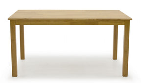 Natural Solid Rubberwood 120cm Rectangular Dining Table