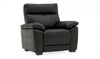 Black Leather Manual Recliner Chair