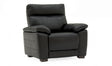 Black Leather Manual Recliner Chair