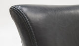 Blue Leather Dining Chair Oak Legs