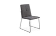 Grey Velvet Dining Chair Black Metal Frame