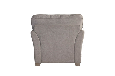 Natural Linen Fabric Upholstered Armchair
