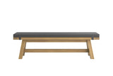 Delaney Dining Bench PU Cushion Grey