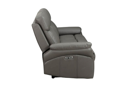 Truffle Leather 3 Seater Electric Recliner Sofa with USB