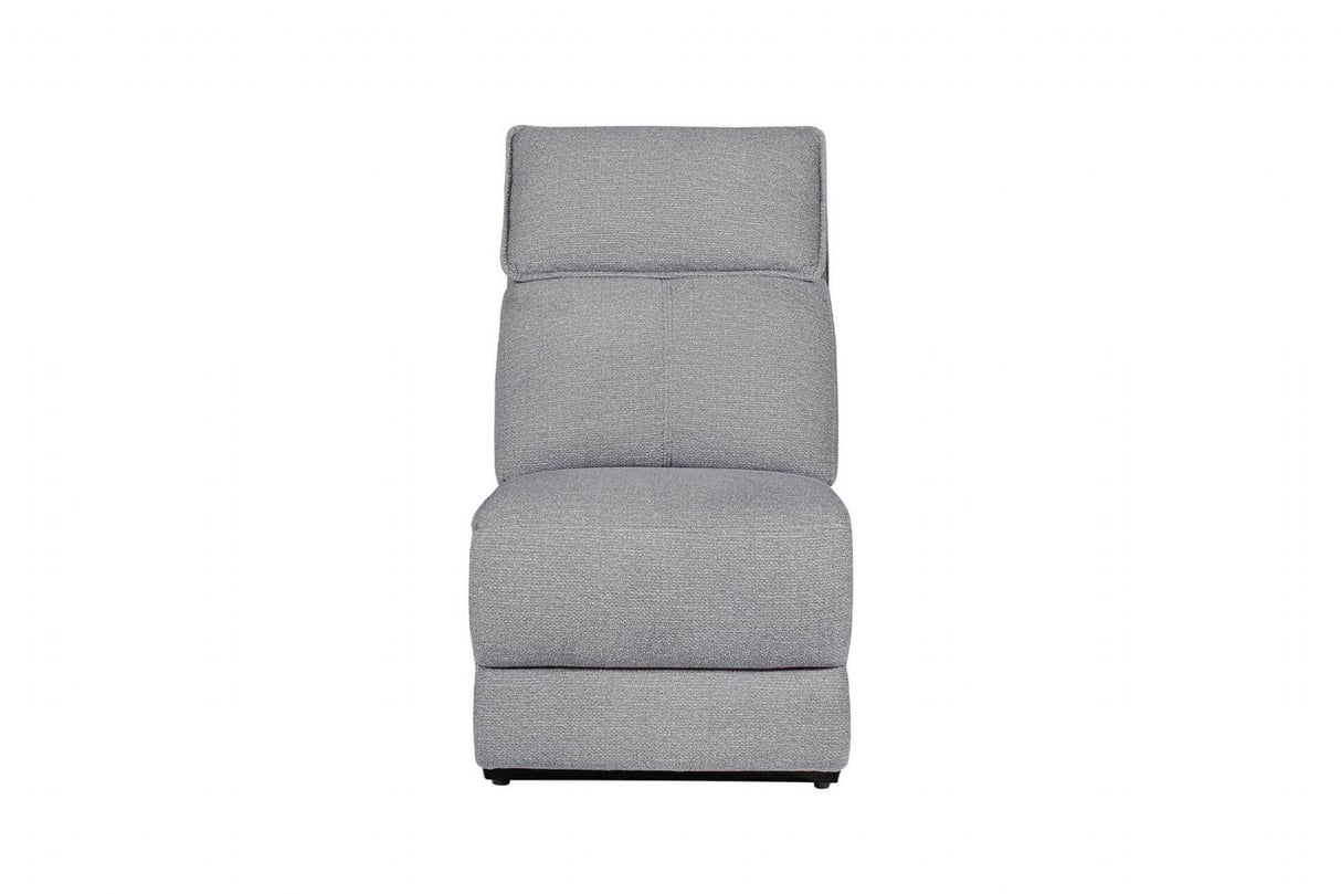 Greige Fabric Armless Sectional Modular Seat