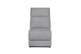 Greige Fabric Armless Sectional Modular Seat