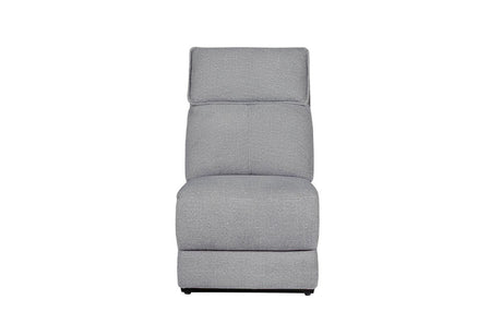 Greige Fabric Armless Sectional Modular Seat