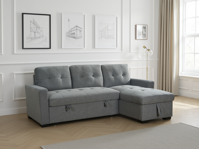 Alder Sofabed Grey Universal Corner - Ready2Go Furniture