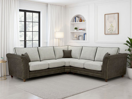 Bella Fullback Sofa Grey Large Corner