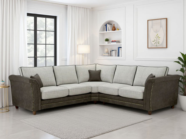 Bella Fullback Sofa Grey Large Corner