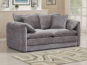 Grey Chenille Fabric 2 Seater Sofa Standard Back
