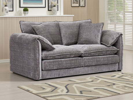 Grey Chenille Fabric 2 Seater Sofa Standard Back