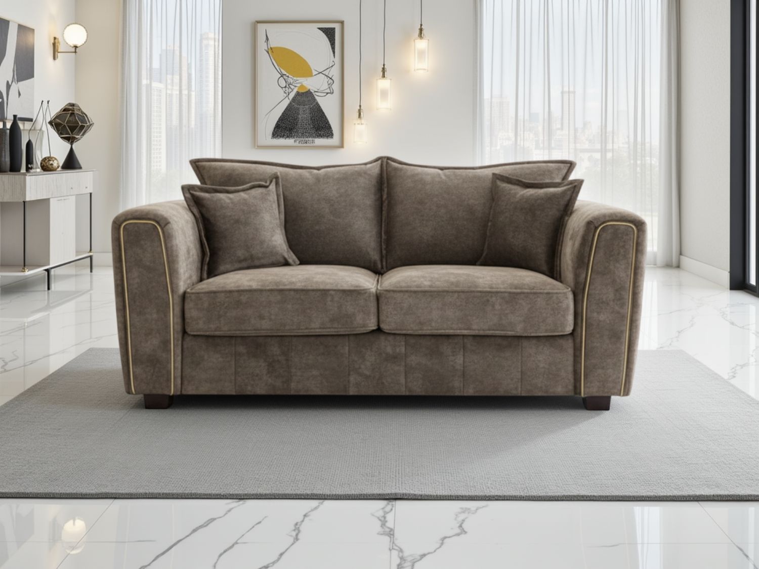 Serena Sofa Brown 2 Seater