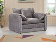 Grey Chenille Fabric Armchair Standard Back