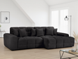 Jacob Sofa Black Right Hand Facing Corner - Ready2Go Furniture