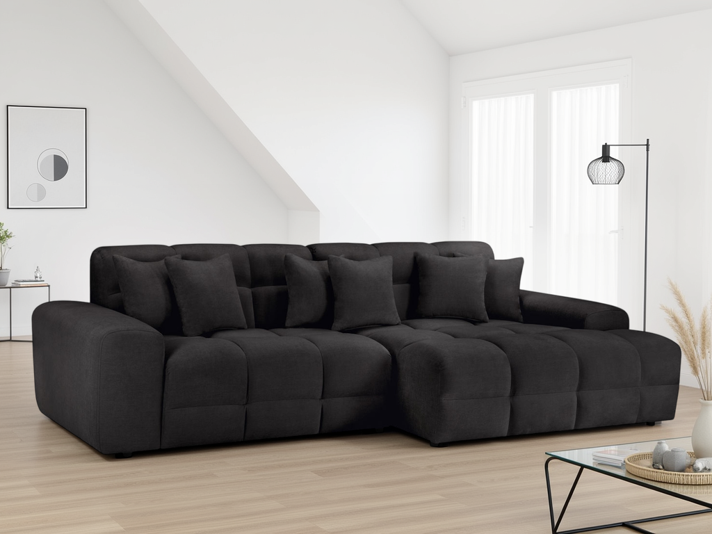 Jacob Sofa Black Right Hand Facing Corner - Ready2Go Furniture