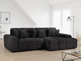 Jacob Sofa Black Right Hand Facing Corner - Ready2Go Furniture