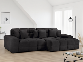 Jacob Sofa Black Right Hand Facing Corner - Ready2Go Furniture