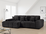Jacob Sofa Black Left Hand Facing Corner - Ready2Go Furniture