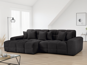 Jacob Sofa Black Left Hand Facing Corner - Ready2Go Furniture