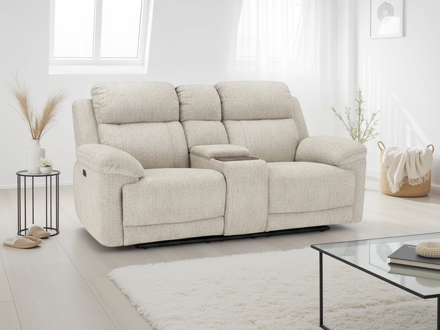 Owen Electric Recliner Sofa Beige 2 Seater - Ready2Go Furniture