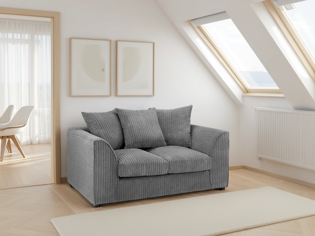 Harley Jumbo Sofa Grey 2 Seater - Ready2Go Furniture