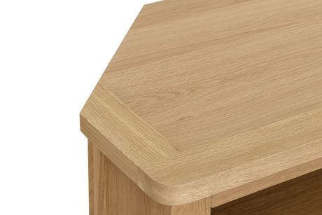Natural Oak 2 Drawer Corner TV Media Entertainment Unit