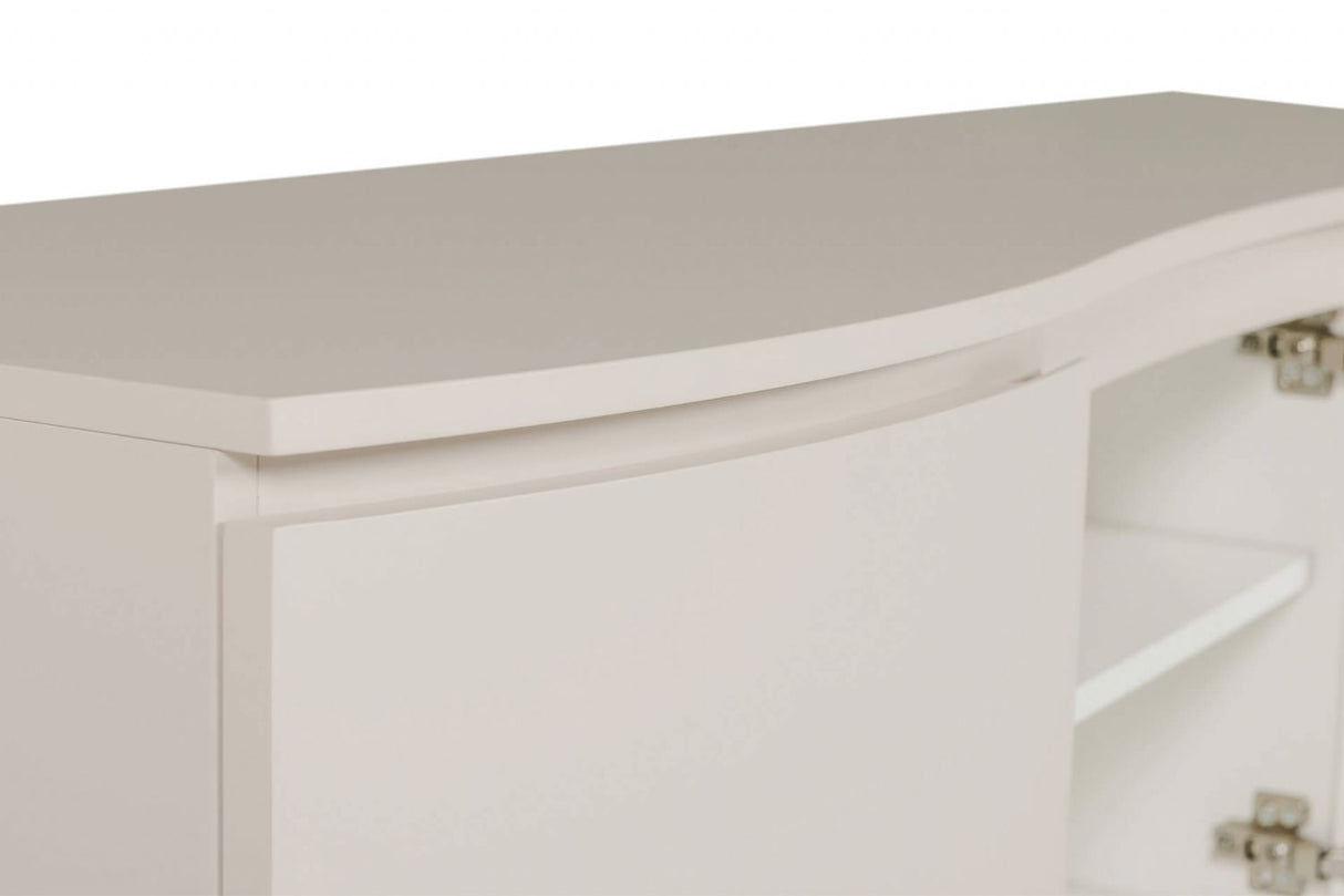 Putty Wooden 3 Door Large TV Cabinet with LED Lighting