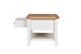 Cashmere Wooden 2 Drawer Coffee Table Oak Top with Shelf