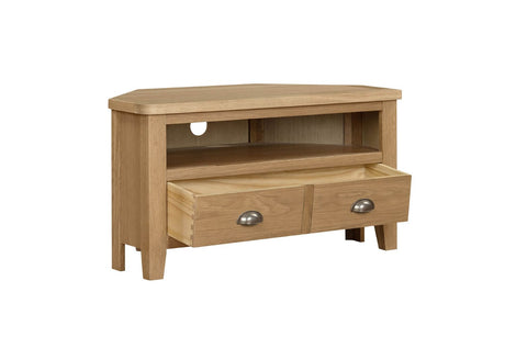 Marsden TV Unit Corner 900 Natural Oak (Nett)