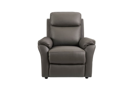 Truffle Leather Single Seater Sofa with Padded Armrests