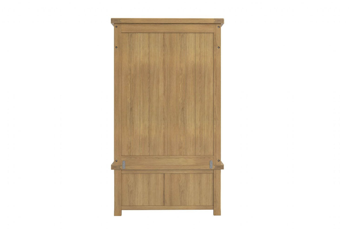 Natural Oak Hall Stand with Storage Base and Hooks