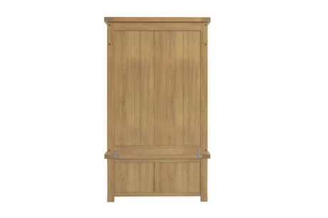 Natural Oak Hall Stand with Storage Base and Hooks