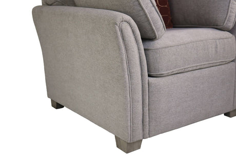 Natural Linen Fabric Upholstered Armchair