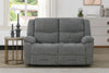 Grey Fabric 2 Seater Manual Recliner Sofa