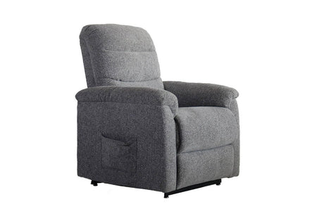 Grey Fabric Lift and Rise Recliner Chair with Lumbar Support