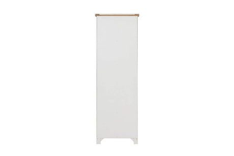 Cashmere Wooden Tall Narrow Open Bookcase Oak Top