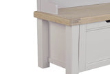 Taupe Wooden Hall Stand with 4 Hooks Washed Oak Top