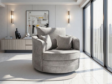 Serena Sofa Grey Swivel Chair