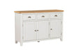 Cashmere Wooden 3 Door 3 Drawer Wide Sideboard Oak Top