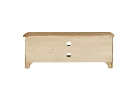 Natural Oak 2 Door TV Media Unit with Middle Shelf